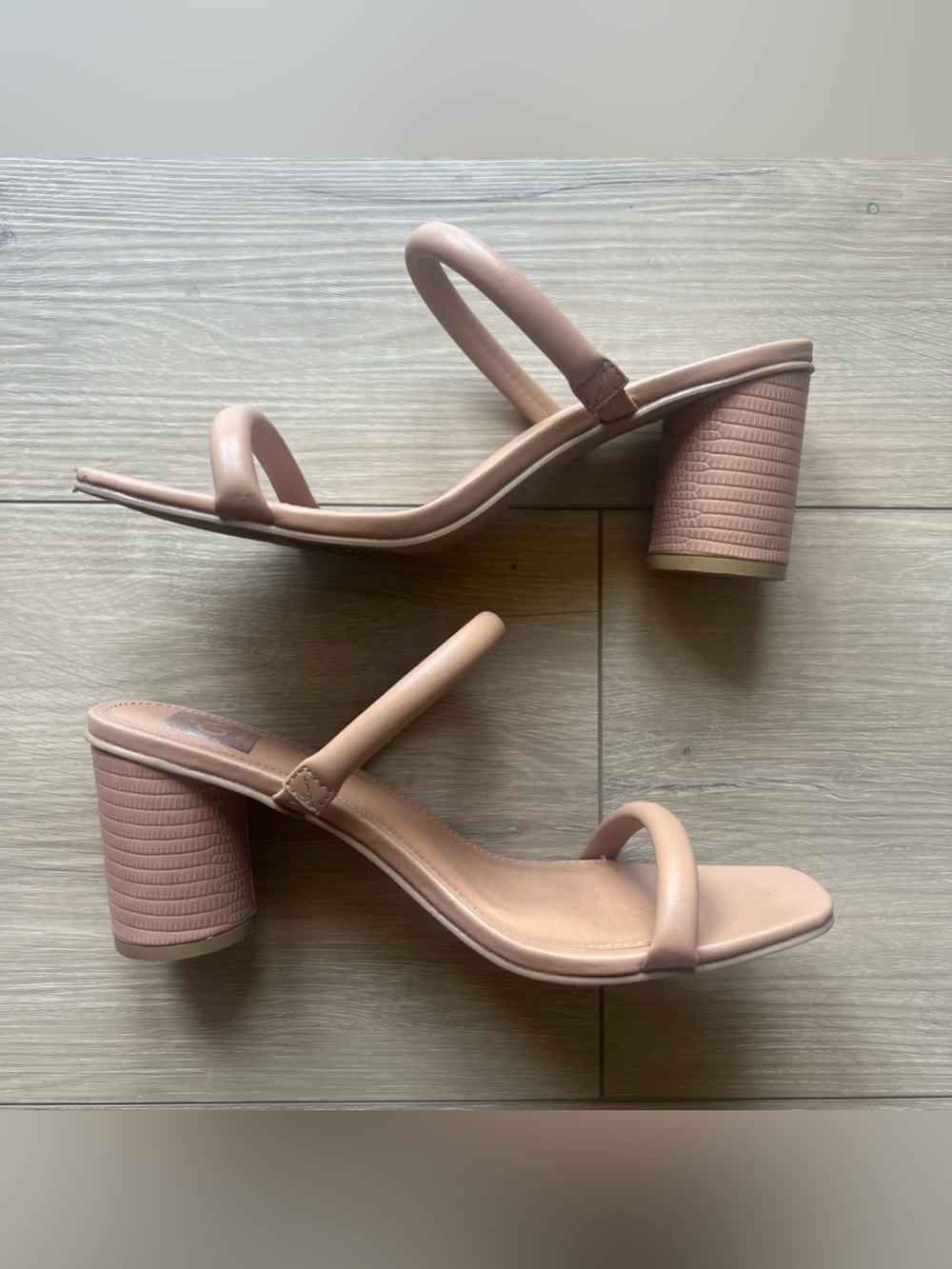 Dolce Vita Nude Strappy Block Heel Sandals